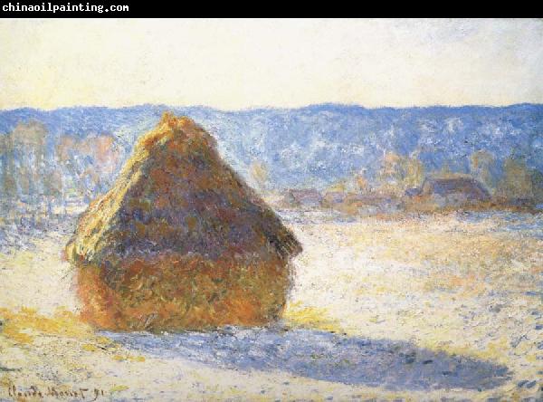 Claude Monet Meule,Effet de Neige le Matin