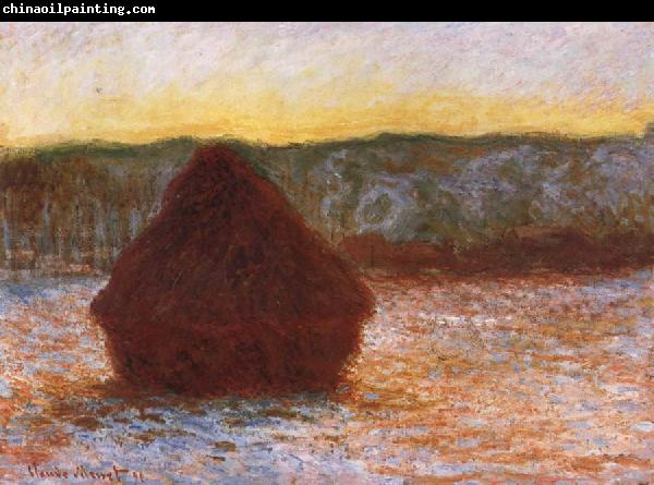 Claude Monet Grainstack,Thaw,Sunset