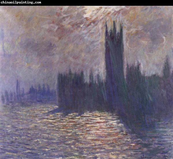 Claude Monet Houses of Parliament,Reflections on the Thames