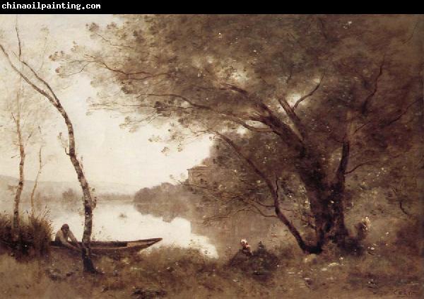 Corot Camille Le Batelier de Mortefontaine