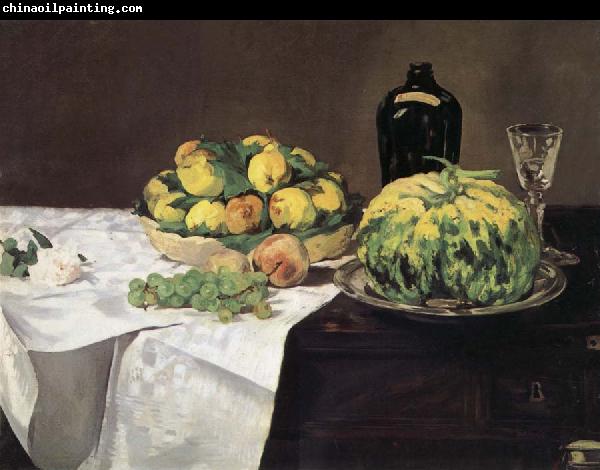 Edouard Manet Fruits et Melon sur un Buffet