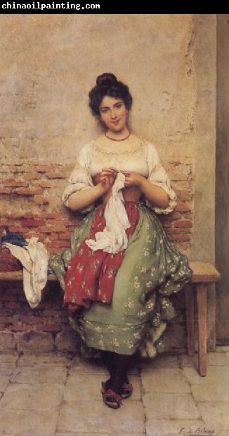 Eugene de Blaas THe Seamstress