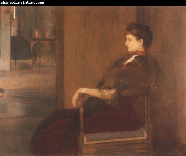 Fernand Khnopff Portrait of Madame de Bauer