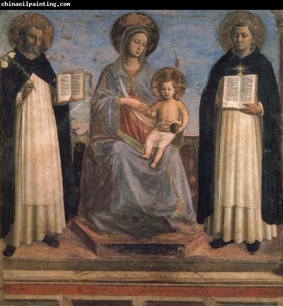 Fra Beato Madonna and Child with St Dominic and St Thomas Aquinas