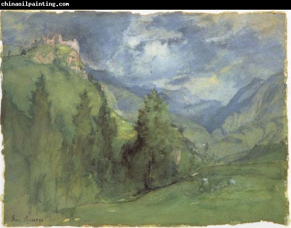 George Inness Castle in Mountains