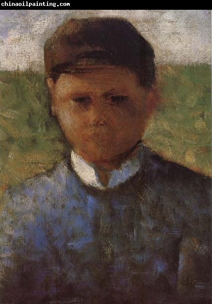 Georges Seurat The Samll Peasant  in  blue