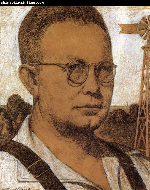 Grant Wood The Study of Self-Portrait