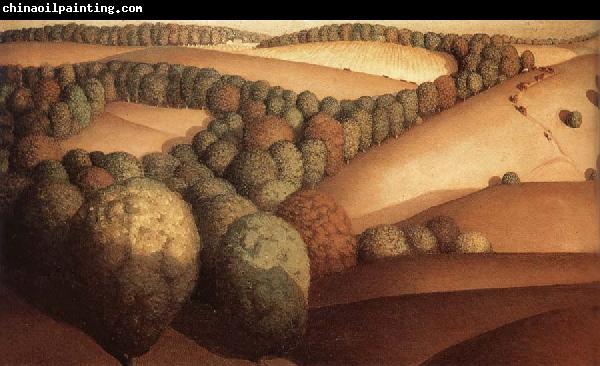 Grant Wood Near the sunset