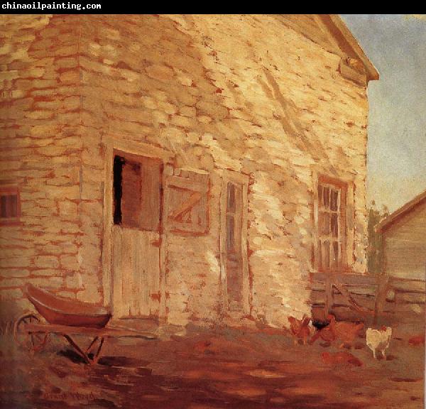 Grant Wood Old Stone and barn