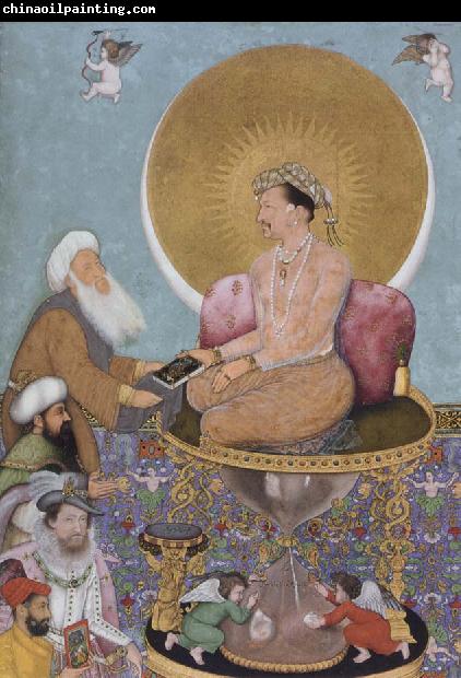 Hindu painter The Mughal emperor jahanir honors a holy dervish,over and above the rulers of the lower world