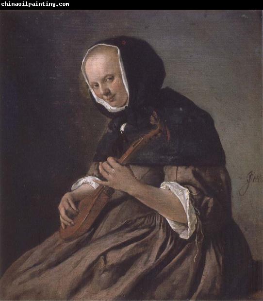 Jan Steen Woman Playing the cittern