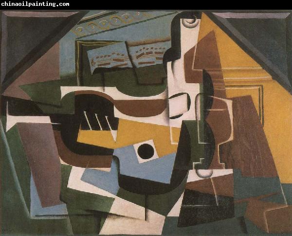 Juan Gris Guitar winebottle and cup