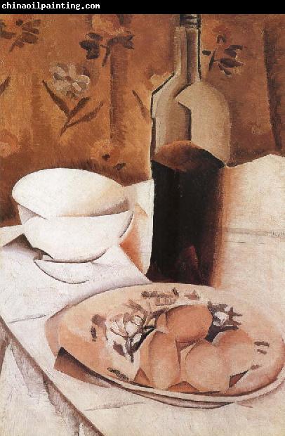 Juan Gris The Still life having egg and bottle