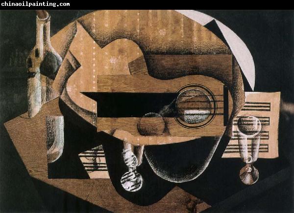 Juan Gris Guitar cup and bottle