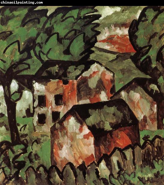 Kasimir Malevich The red house in view