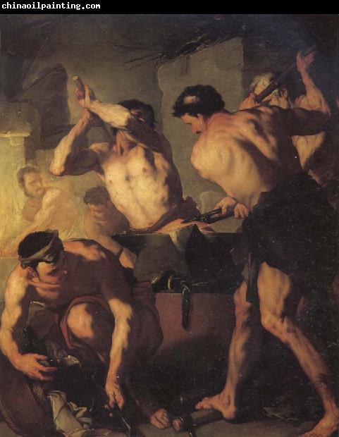 Luca  Giordano The Forge of Vulcan