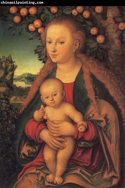 Lucas  Cranach The Virgin and Child under the Apple Tree