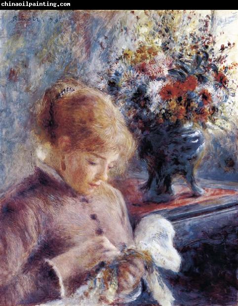 Pierre-Auguste Renoir Feune Femme cousant