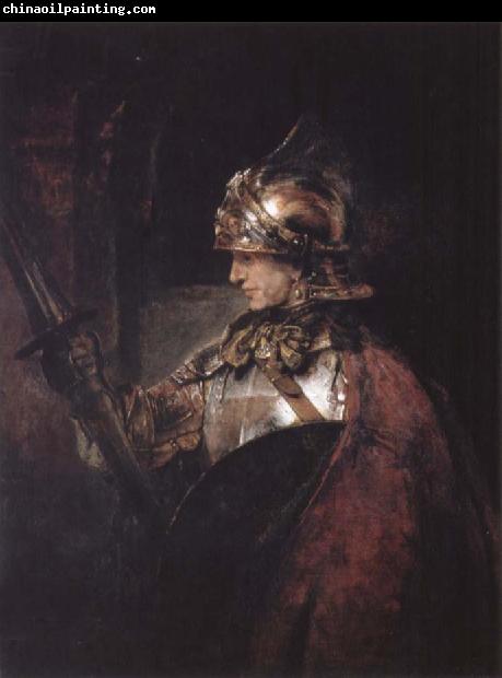 REMBRANDT Harmenszoon van Rijn A Man in Armour