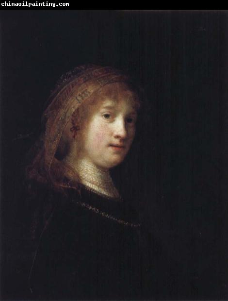 REMBRANDT Harmenszoon van Rijn Saskia with a Veil