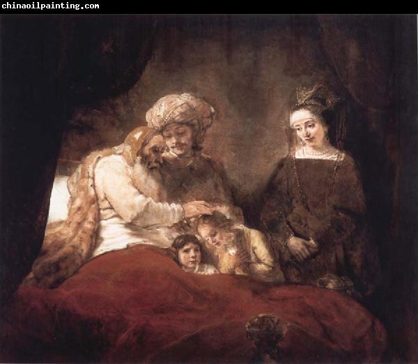 REMBRANDT Harmenszoon van Rijn Jacob Blessing the Sons of Joseph