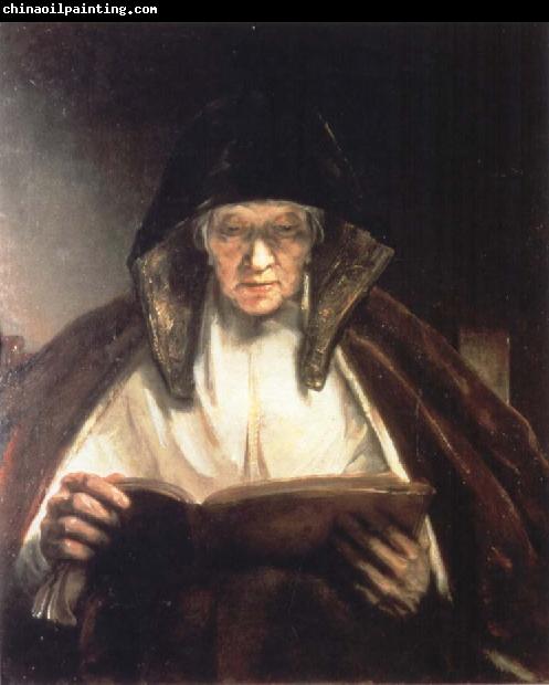 REMBRANDT Harmenszoon van Rijn An Old Woman Reading