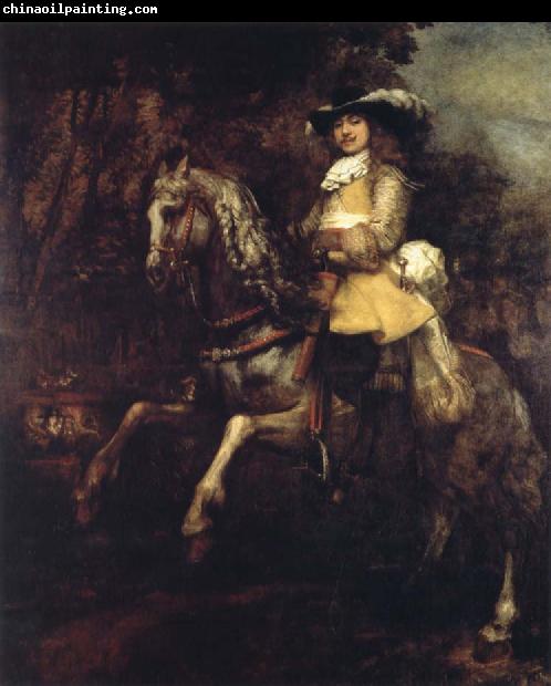 REMBRANDT Harmenszoon van Rijn Portrait of Frederik Rihel on Horseback