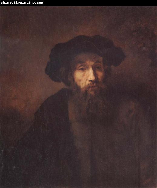 REMBRANDT Harmenszoon van Rijn A Bearded Man in a Cap