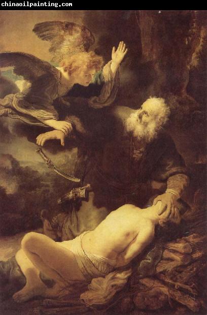 REMBRANDT Harmenszoon van Rijn The Angel Stopping Abraham from Sacrificing Isaac to God