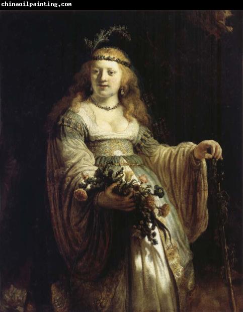 REMBRANDT Harmenszoon van Rijn Saskia van Uylenburgh in Arcadian Costume