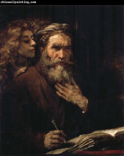 REMBRANDT Harmenszoon van Rijn The Evangelist Matthew Inspired by the Angel