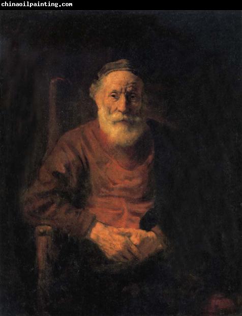 REMBRANDT Harmenszoon van Rijn Portrait of Old Man in Red