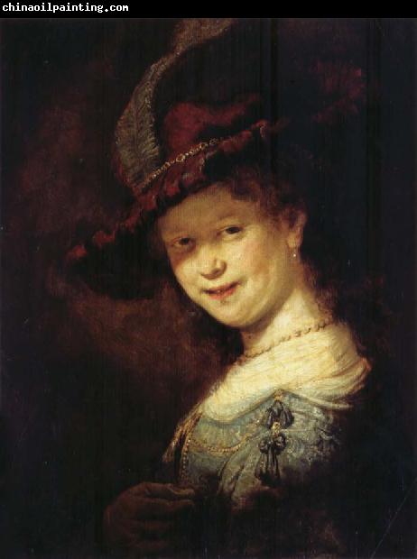 REMBRANDT Harmenszoon van Rijn Saskia Laughing