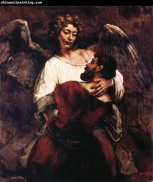 REMBRANDT Harmenszoon van Rijn Jacob Wrestling with the Angel