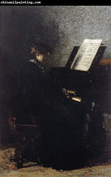 Thomas Eakins Elizabeth Play the Piano