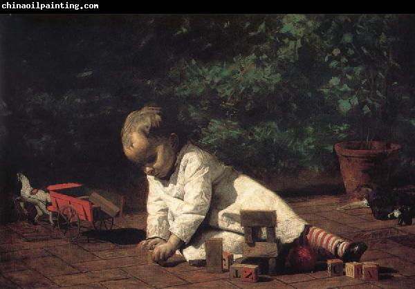 Thomas Eakins The Baby play on the floor