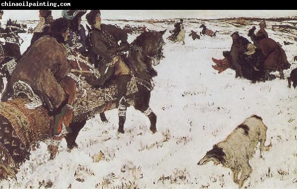 Valentin Serov Peter the Great Riding to Hounds