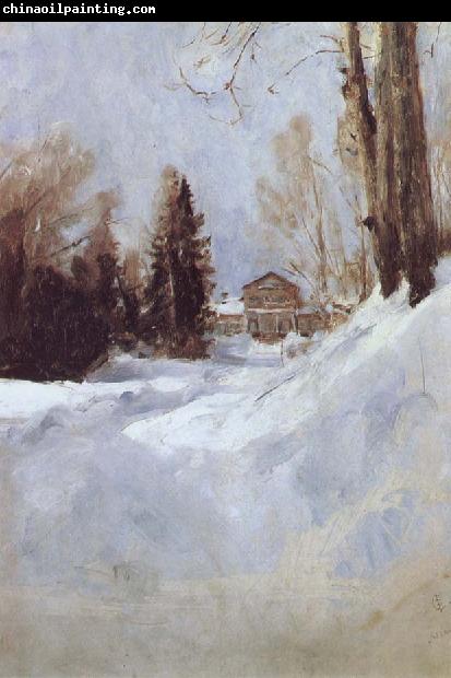 Valentin Serov Winter in Abramtsevo-A House