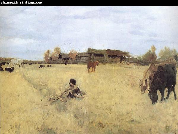 Valentin Serov October in Domotkanovo