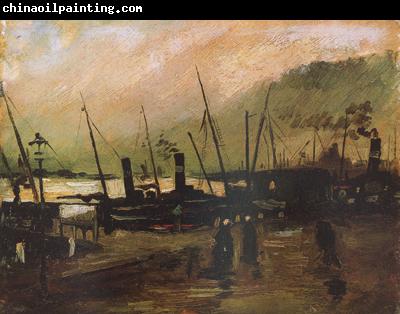 Vincent Van Gogh Quayside wtih Ships in Antwerp (nn04)