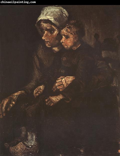 Vincent Van Gogh Peasant Woman with Child on Her Lap(nn04)