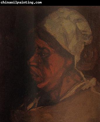 Vincent Van Gogh Head of a Peasant Woman with White Cap (nn04)