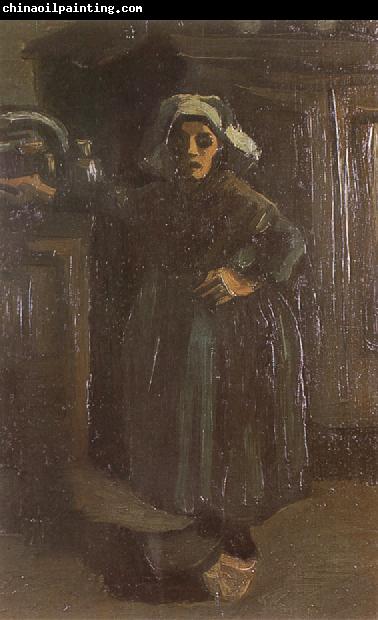 Vincent Van Gogh Peasant Woman Standing Indoors (nn04)