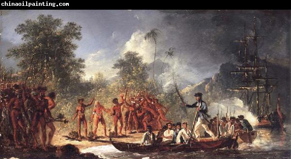 unknow artist The Landing at Tanna Tana one of the new hebrides