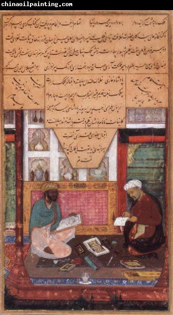 unknow artist The Scribe Abd ur Rahim of Herat ,Known as the Amber Stylus and the painter Dawlat,Work Face to Face