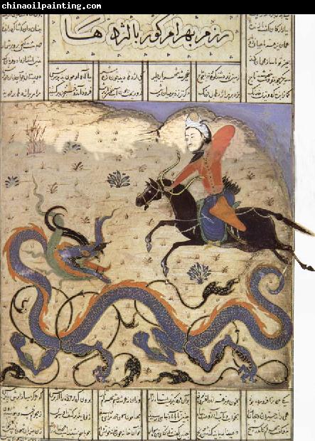 unknow artist Prince Bahram i Gor slays the Dragon