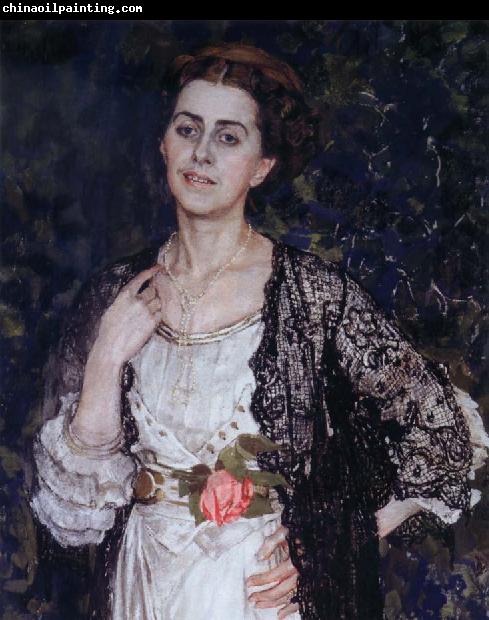 Alexander Yakovlevich GOLOVIN The Portrait of Mrs.Makovska