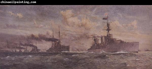 Charles Dixon HMS Cardiff leading the surren-dered German Fleet into the Firth of Forth