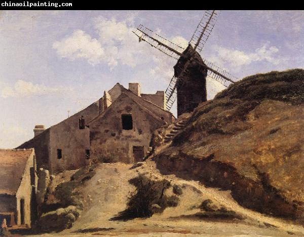 Corot Camille The Moulin of the Calette in Montmartre