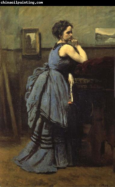 Corot Camille The lady of blue